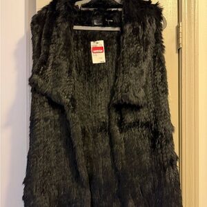 Love Token Midnight Fur Vest